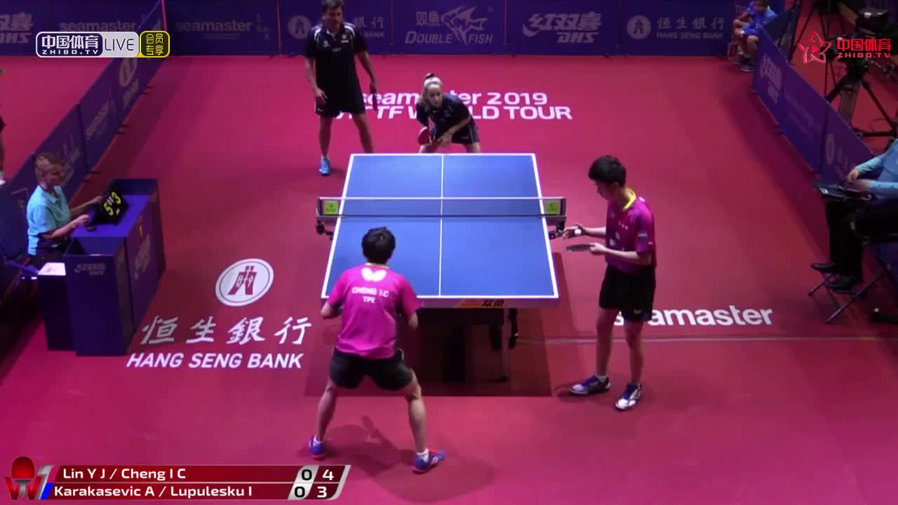 林昀儒/郑怡静 TPE vs 卡拉卡塞维奇/卢布勒斯库 SRB  2019香港公开赛混双1/8决赛