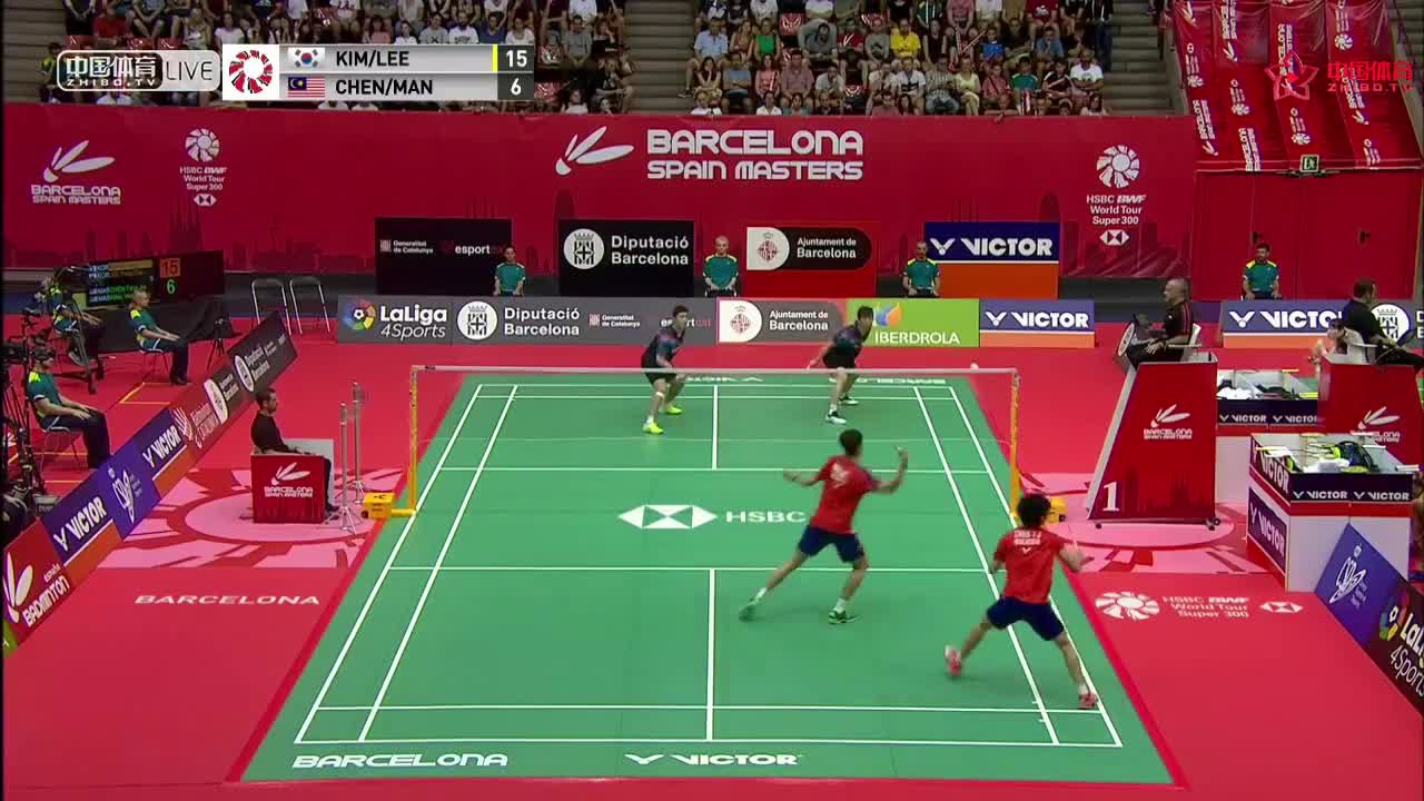 李龙大/金基正 VS 万纬聪/陈堂杰 2018西班牙大师赛半决赛 男双半决赛