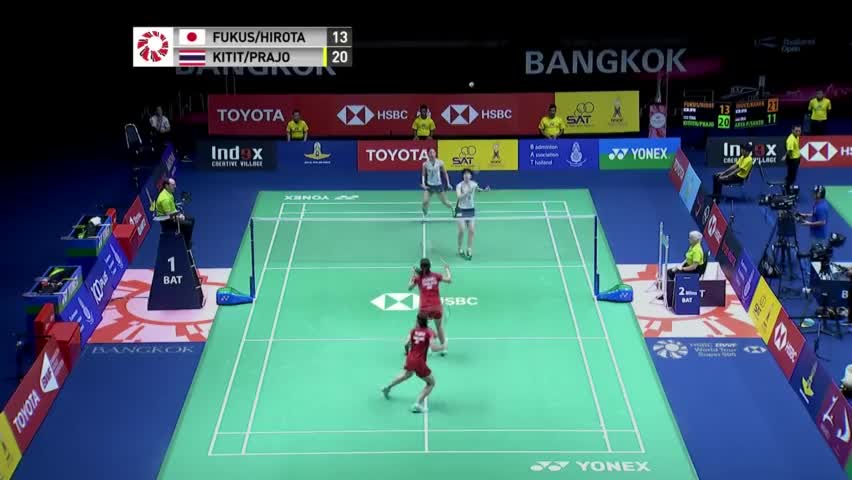 经典回顾：2018泰国羽毛球公开赛女双四分之一决赛：福岛由纪/广田彩花VS拉温达/基蒂塔拉库尔