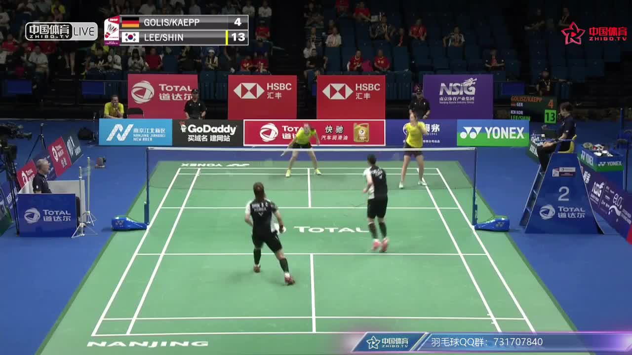 格里斯维斯基/劳拉 vs 申昇瓒/李绍希 2018南京世锦赛 女双