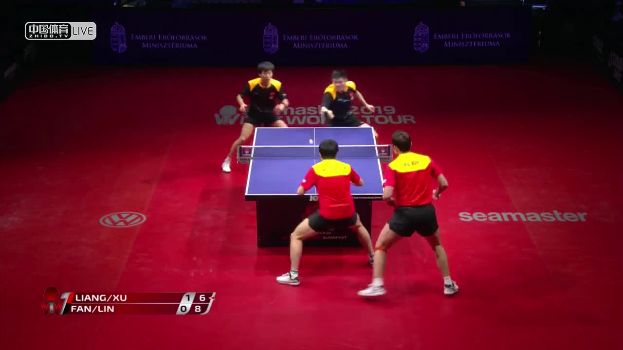 梁靖崑/许昕 CHN vs 樊振东/林高远 CHN 2019匈牙利公开赛 男双决赛