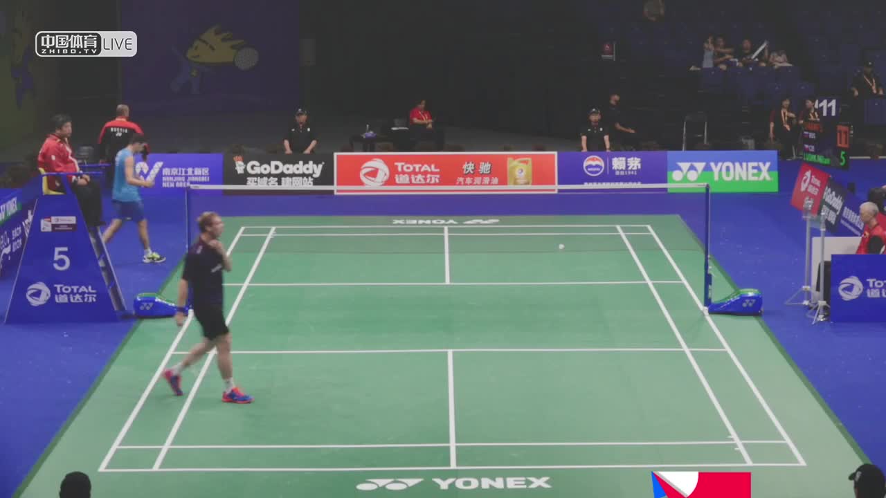 塞朗 vs 卢迪克 2018南京世锦赛 男单第一轮