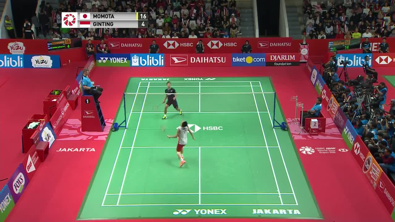 2019印尼大师赛 桃田贤斗2-0金廷 精彩集锦