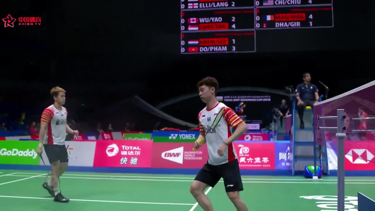 2019苏迪曼杯 | 男双印尼大比分1-0英格兰精彩集锦