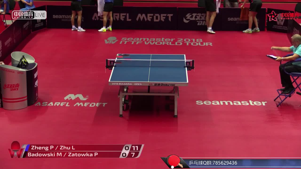 郑培峰/朱霖峰 CHN vs 巴多夫斯基/扎托夫卡 POL ITTF保加利亚公开赛男双1/8决赛