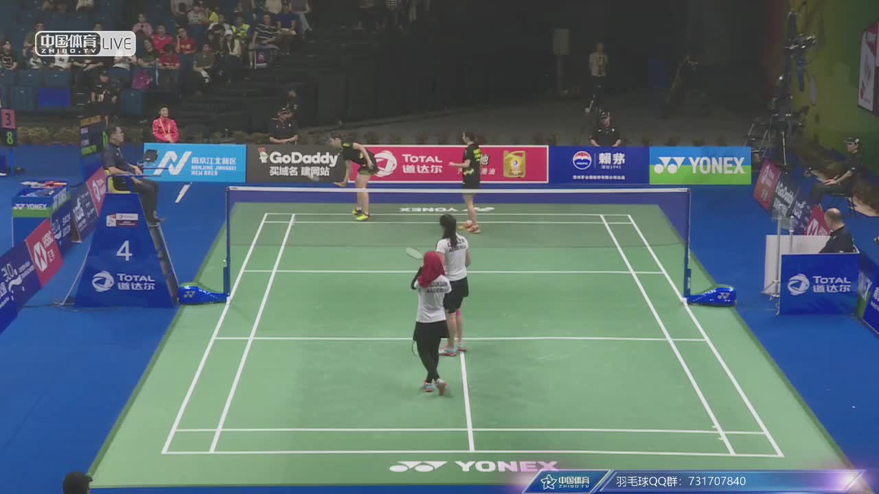 黄雅琼/于小含 VS 汉拿/琳达-马扎里 2018南京世锦赛 女双第二轮