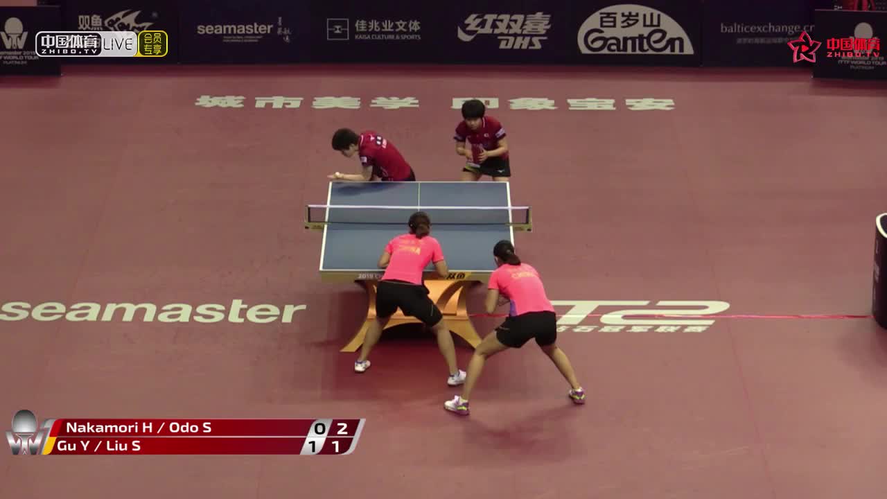 顾玉婷/刘诗雯 CHN vs 中森帆南/大藤沙月 JPN 2019中国公开赛 女双半决赛