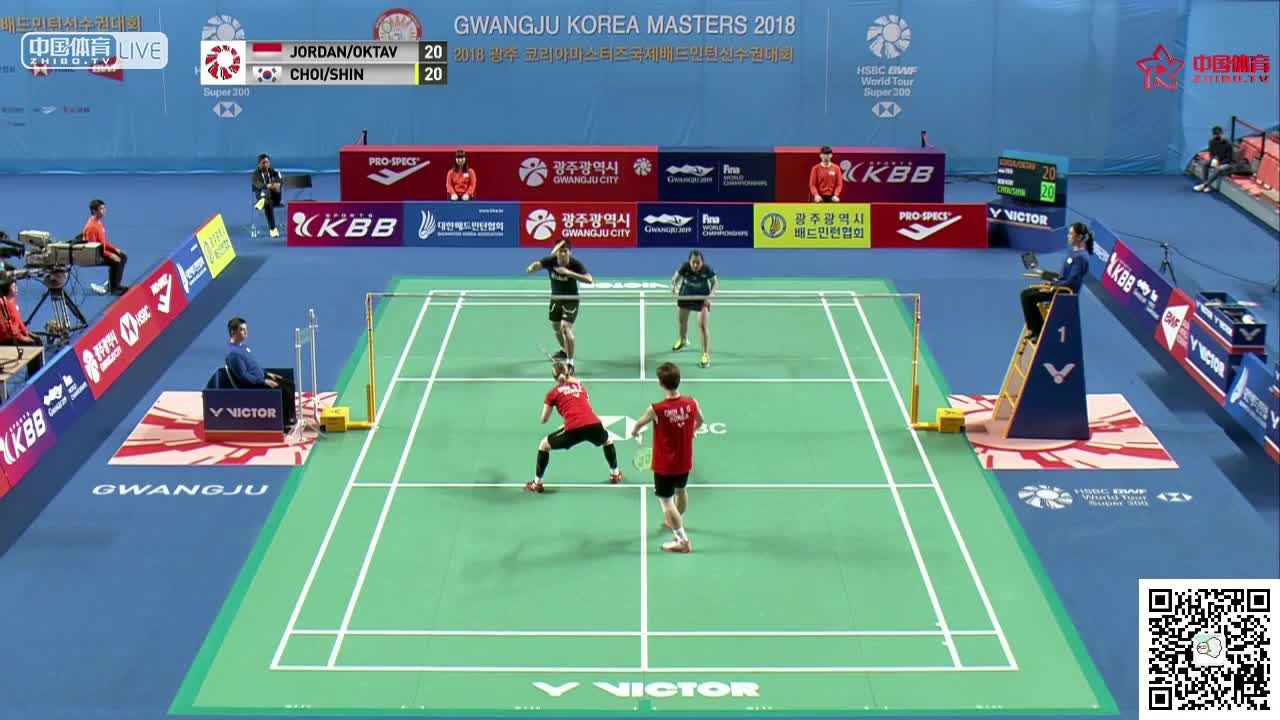 帕温·约旦/美拉蒂 VS 申昇瓒/崔率圭 2018韩国大师赛 混双半决赛