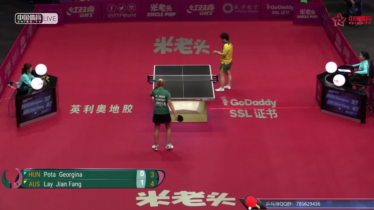 波塔 HUN vs 洪剑芳 AUS 2018女子世界杯 女单小组赛