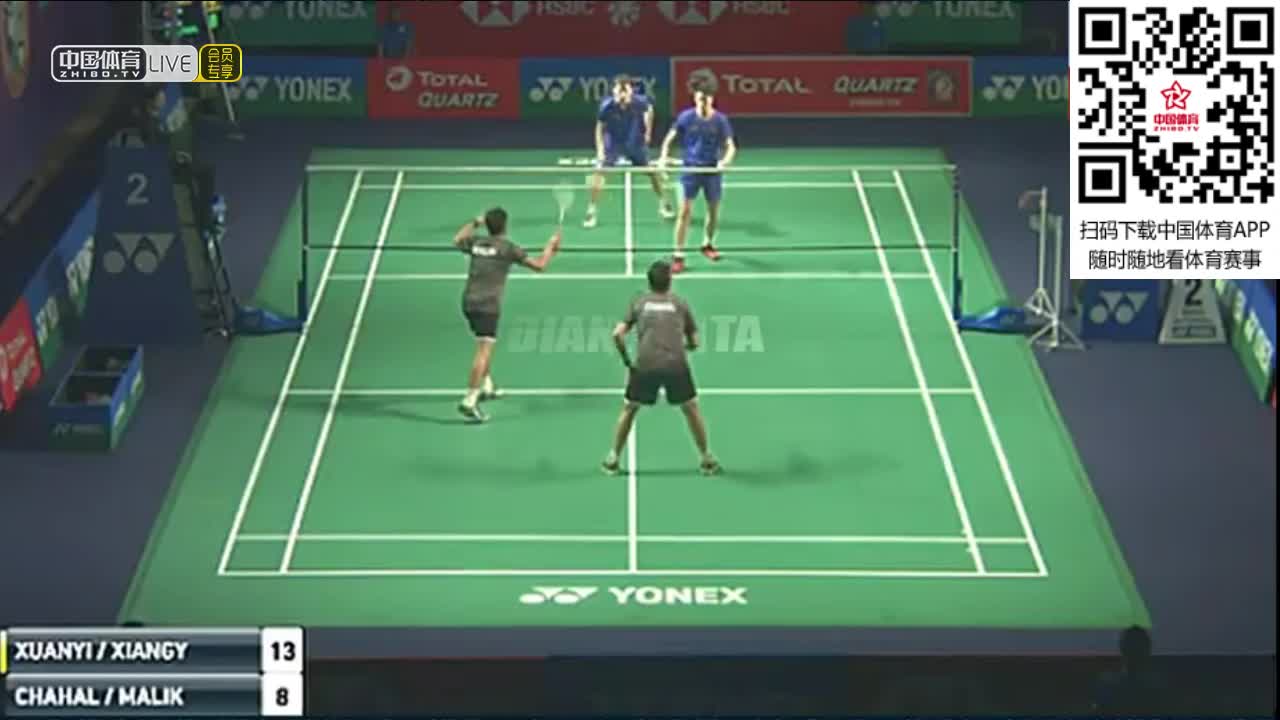 欧烜屹/任翔宇vs查哈尔/马利克  2019国际羽联印度公开赛男双第一轮