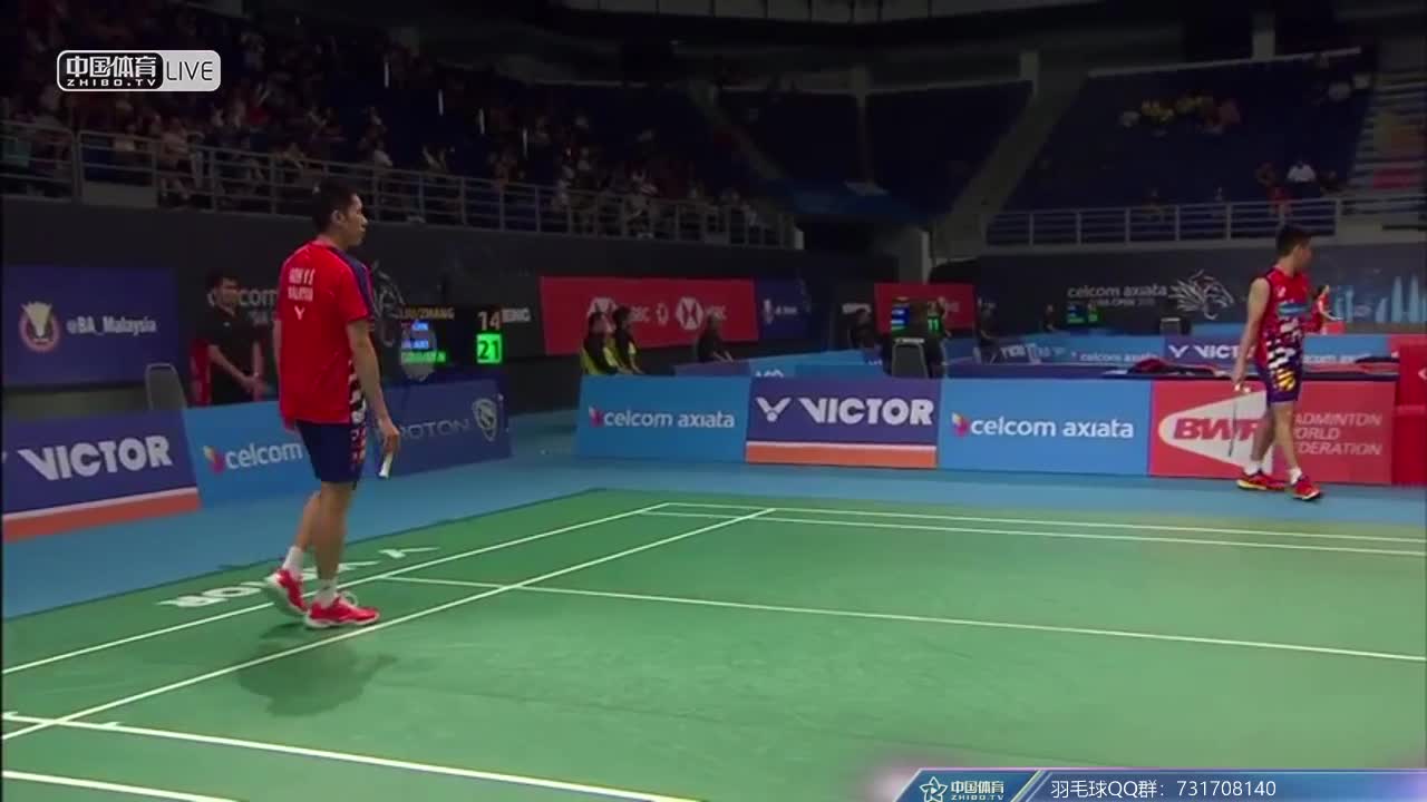 刘成/张楠 CHN vs 吴蔚昇/陈蔚强 MAS 2018马来西亚公开赛  男双1/8决赛