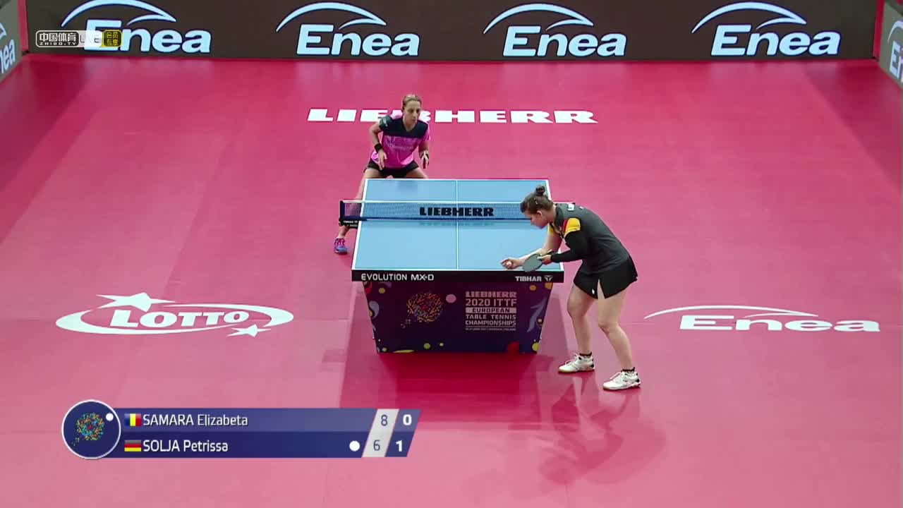 萨马拉 VS 索尔佳 2020欧洲乒乓球锦标赛 女单半决赛