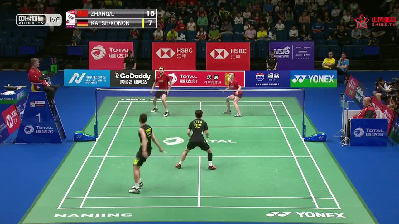 张楠/李茵晖 vs 卡斯巴尔/科农 2018南京世锦赛 混双