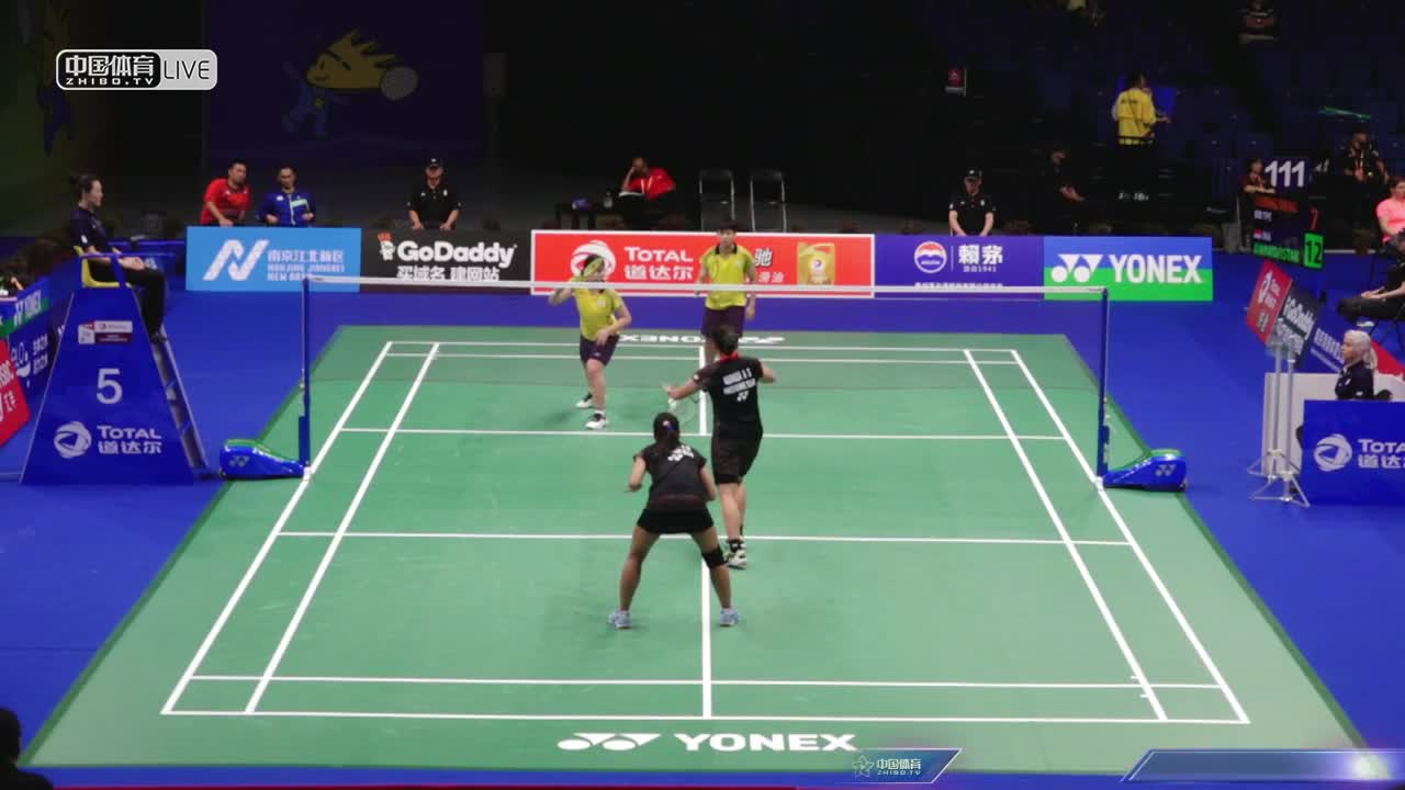 张净惠/杨景惇 VS 安洁/玛哈黛维 2018南京世锦赛 女双第二轮