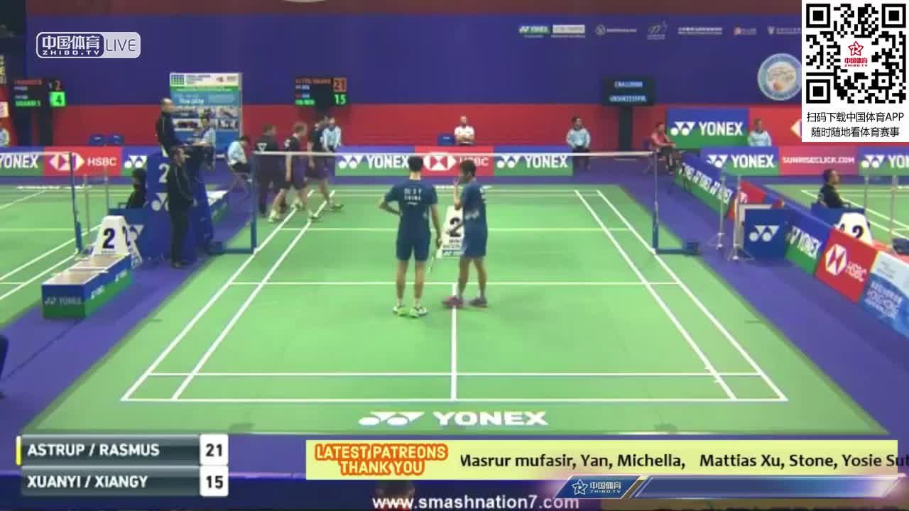欧烜屹 /任翔宇 VS 阿斯楚普·索伦森/安德斯·斯考劳普 2018香港公开赛 男双1/8决赛