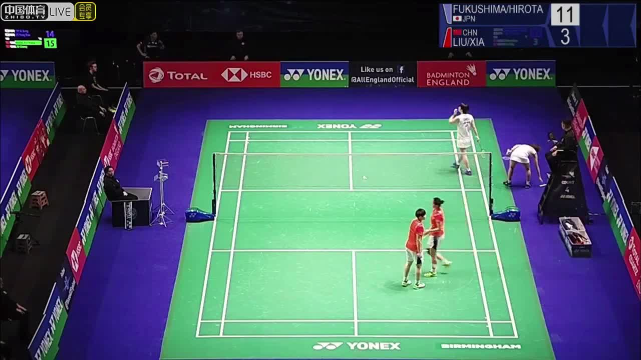 福岛由纪/广田彩花 vs 刘玄炫/夏玉婷 2020全英公开赛 女双1/16决赛