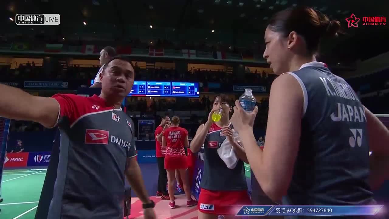 田中志穗/米元小春 vs 麦尔肯/蒂格森 2018法国公开赛女双1/8决赛