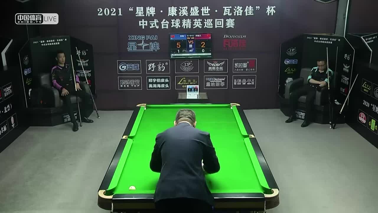 2021中式台球精英巡回赛第四站 32进16单败淘汰赛　朝鲁门 VS 李赫文