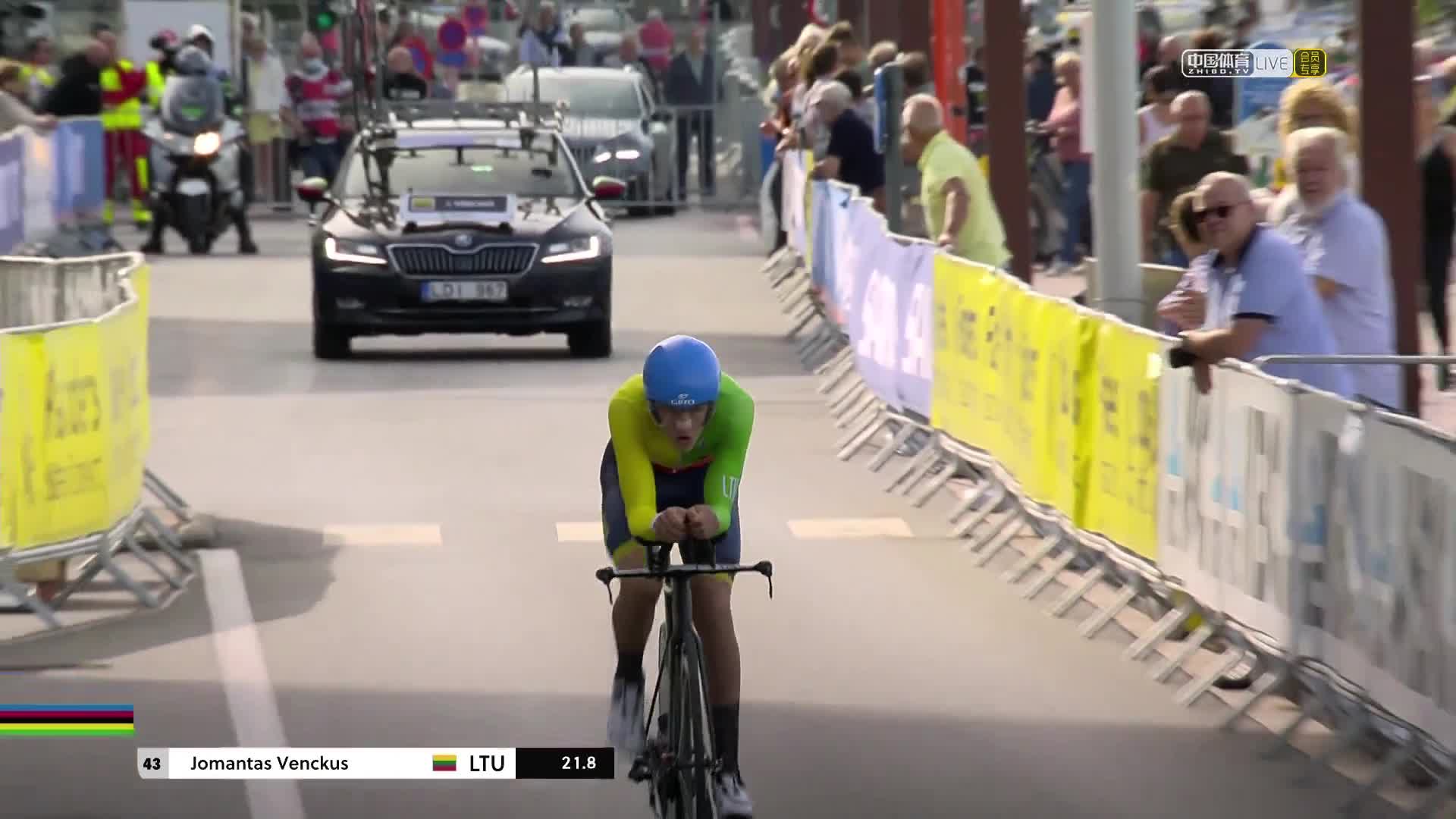 2021公路车世锦赛 男子青少年个人计时赛　