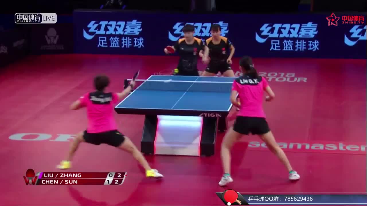 刘高阳 / 张瑞 CHN vs 陈幸同 / 孙颖莎 CHN 2018瑞典公开赛女双决赛