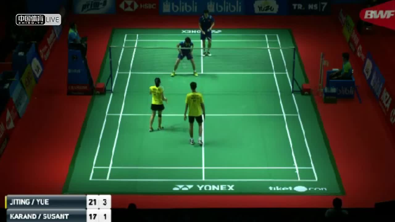 何济霆/杜玥 vs 罗翰·卡普尔/库胡 印尼公开赛 混双1/16决赛