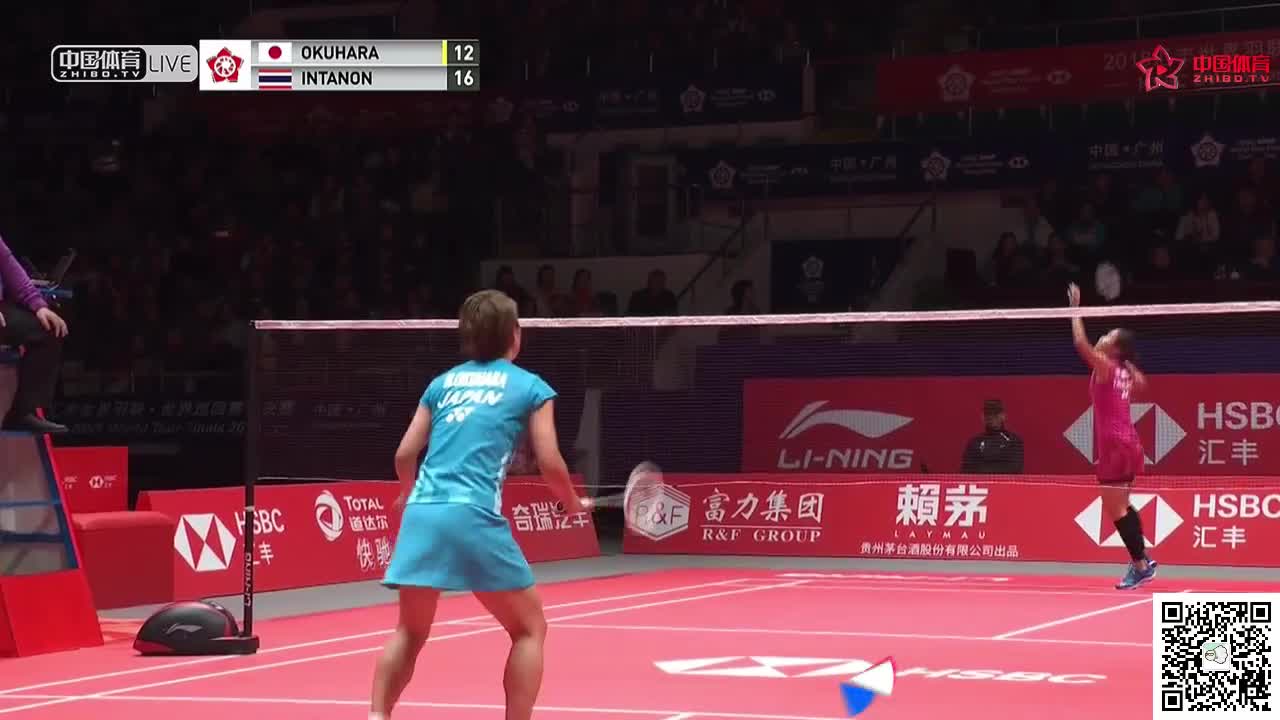 奥原希望 vs 因达农 2018世界羽联巡回赛总决赛 女单小组赛