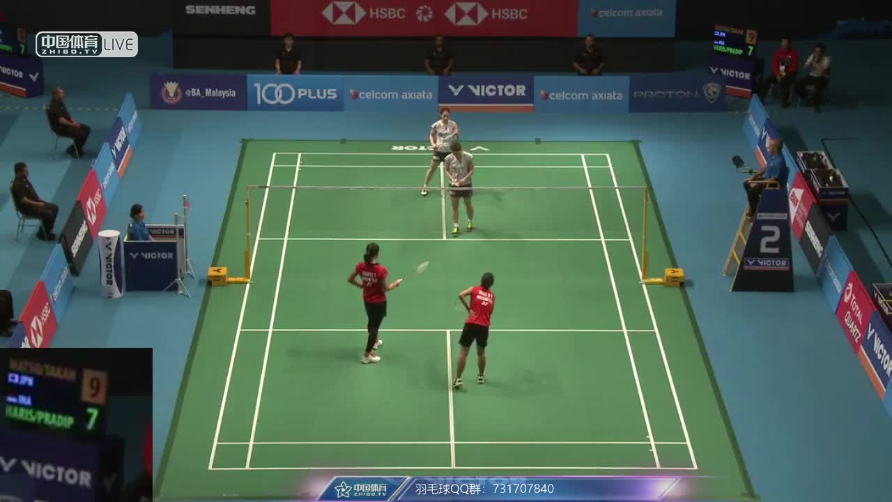 松友美佐纪/高桥礼华 VS 德拉-德斯迪亚拉-哈里斯/里基-艾美莉雅 马来西亚公开赛 女双半决赛