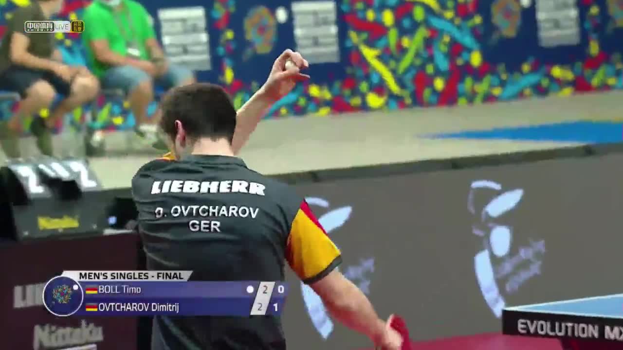 2020欧洲乒乓球锦标赛 男单决赛　波尔 VS 奥恰洛夫