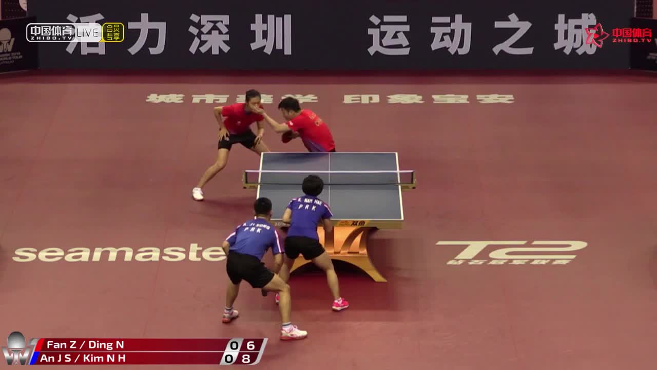 樊振东/丁宁 CHN vs 安吉宋/金南海 PRK 2019中国公开赛 混双资格赛第二轮