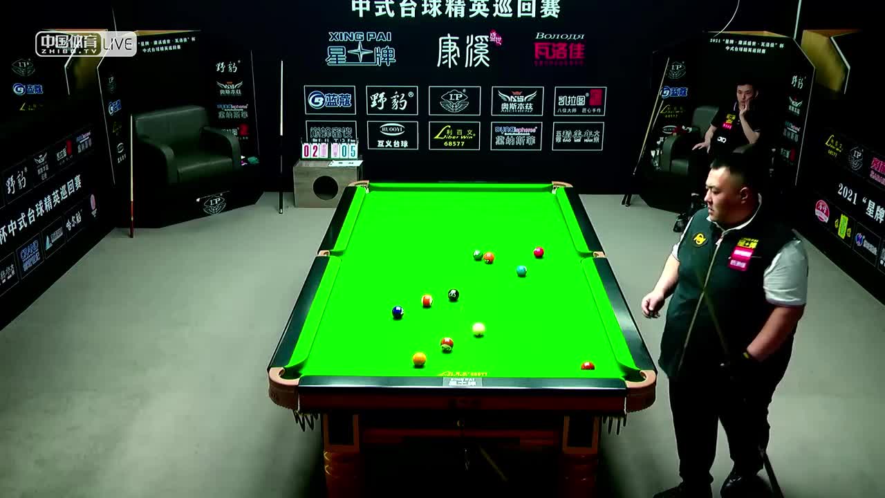 2021中式台球精英巡回赛 第二阶段败部第二轮　单宏宇 VS 王攀