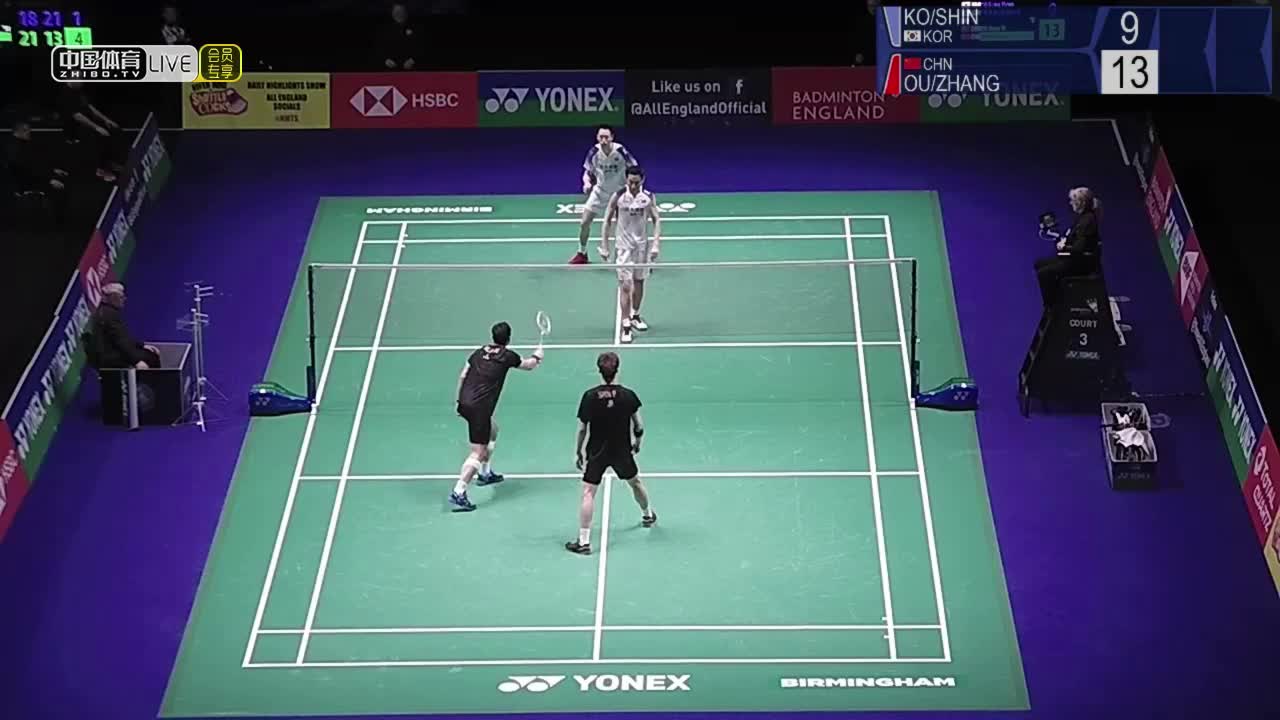 高成炫/申白喆 vs 欧烜屹/张楠 2020全英公开赛 男双1/16决赛
