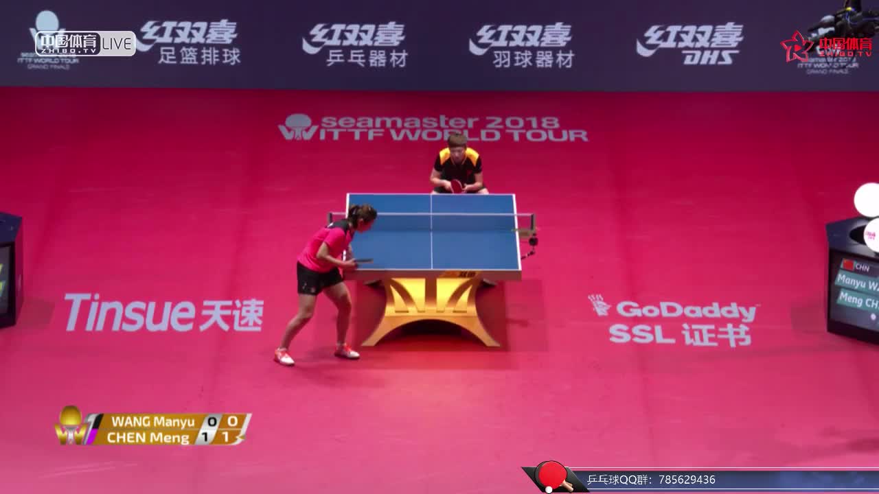 王曼昱 CHN vs 陈梦 CHN 2018国际乒联总决赛 女单1/4决赛