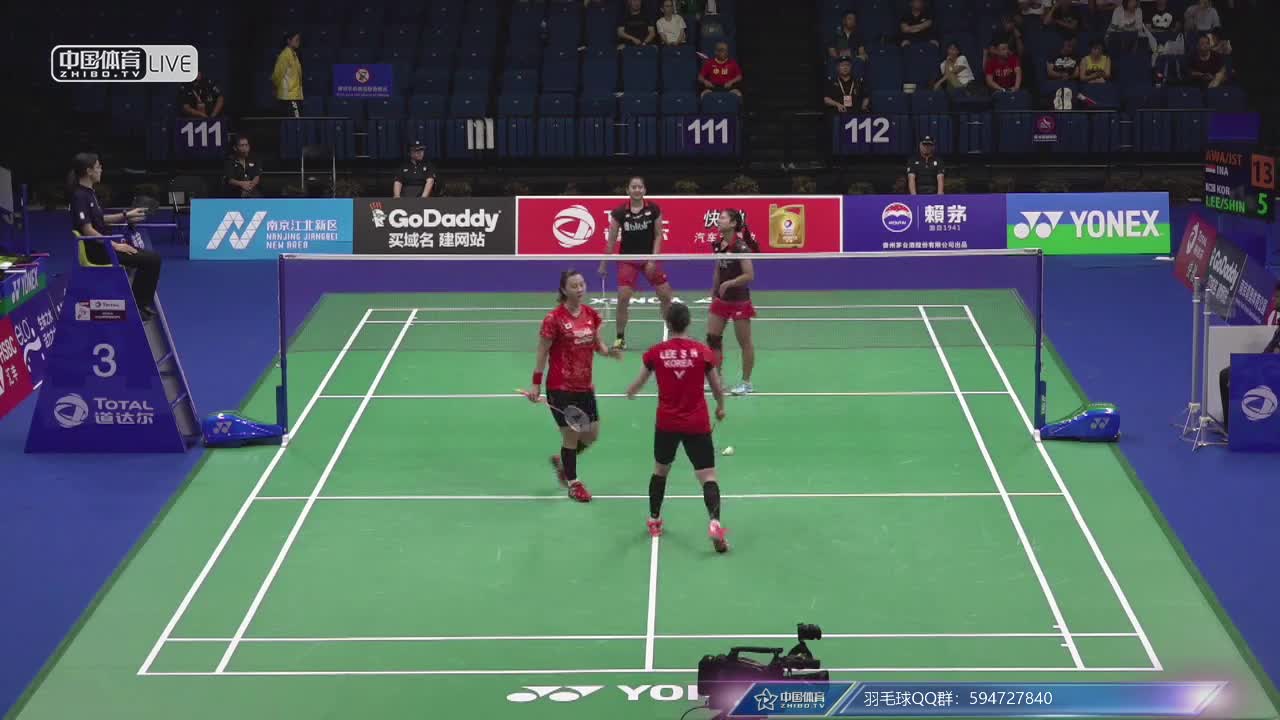 安洁/玛哈德维 vs 李绍希/申昇瓒 2018南京世锦赛女双1/8决赛