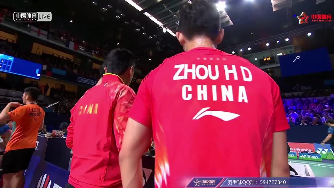 韩呈恺/周昊东  VS 李洋/李哲辉 2018法国公开赛 男双半决赛