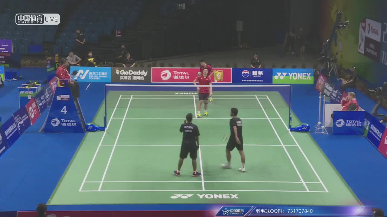 柯展聪/邓俊文 vs 科纳/夏尔马 2018南京世锦赛