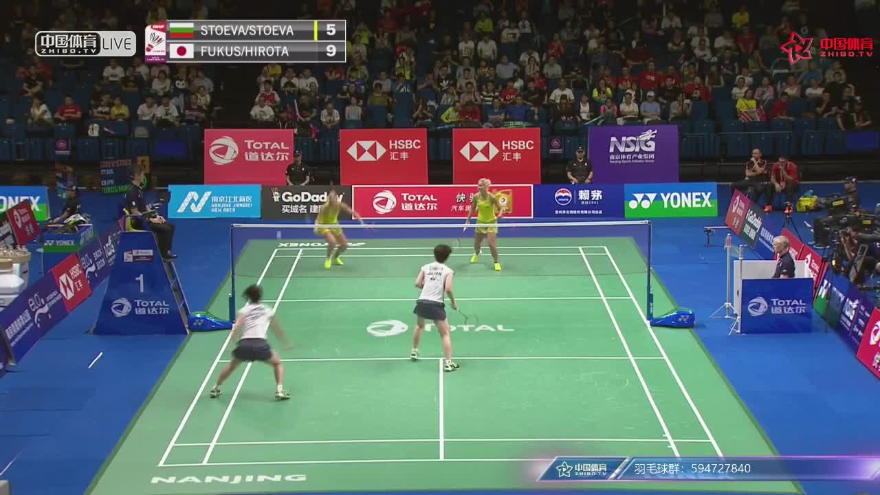 加夫列拉/斯蒂法尼 vs 福岛由纪/广田彩花 2018南京世锦赛女双1/8决赛