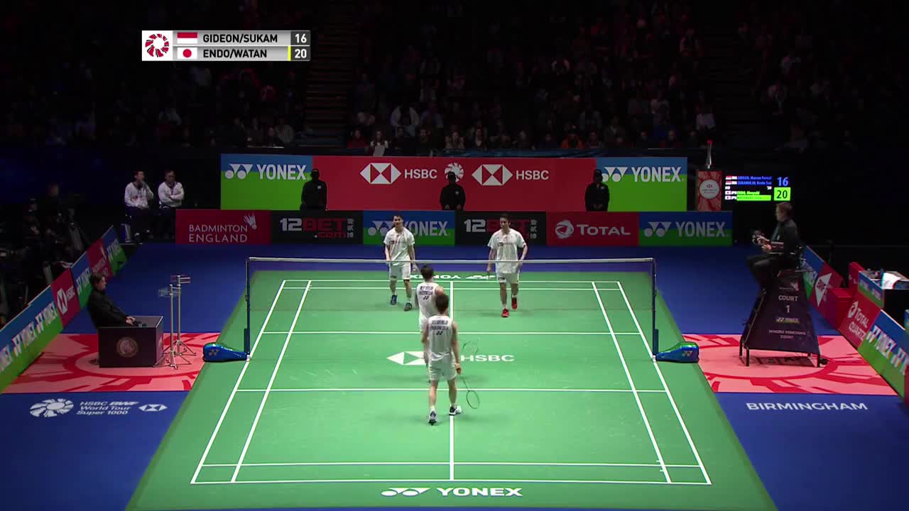 费尔纳迪/苏卡穆约 vs 远藤大由/渡边勇大 2020全英公开赛男双决赛