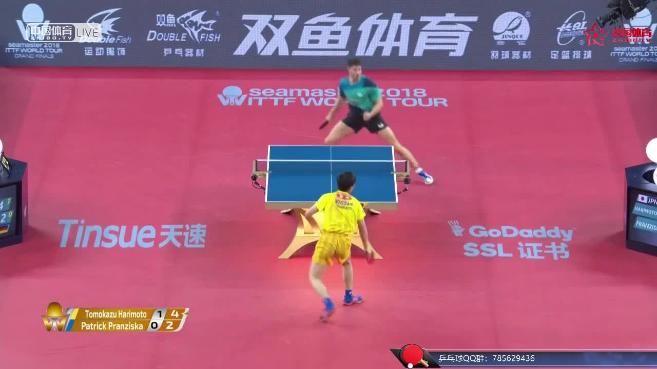 张本智和 JPN vs 弗朗西斯卡 GER 男单1/8决赛 ITTF世界巡回赛总决赛