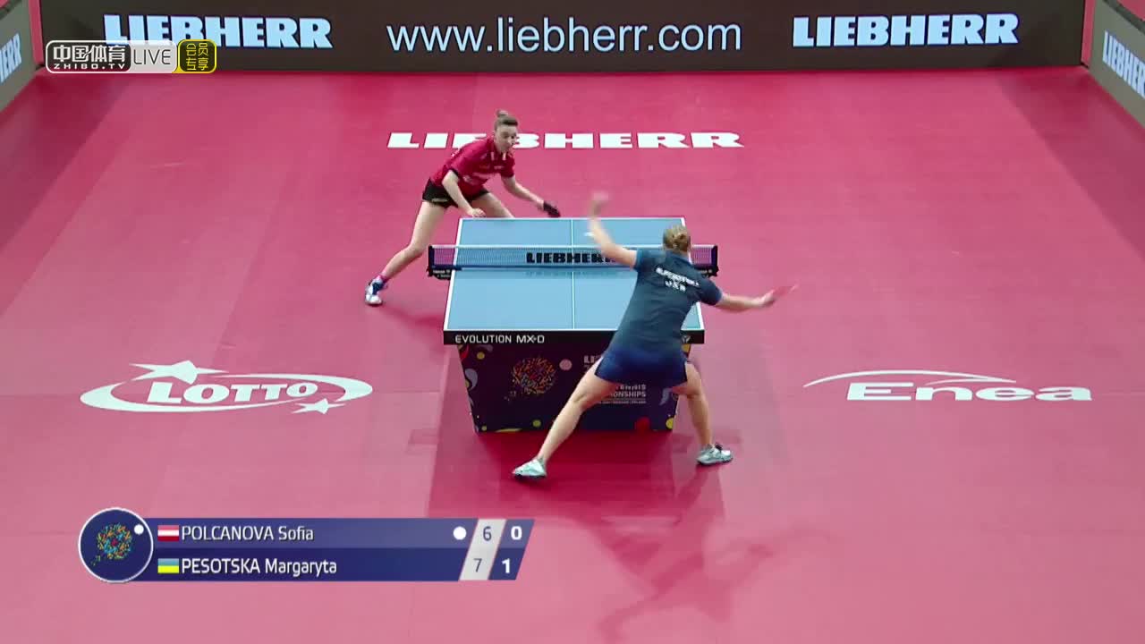 波尔卡诺娃 VS 皮索特斯卡 2020欧洲乒乓球锦标赛 女单1/4决赛