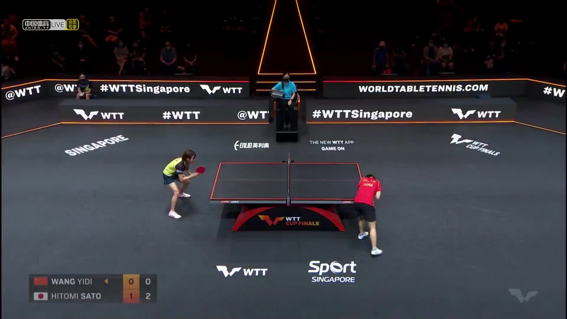 王艺迪 VS 佐藤瞳 2021WTT世界杯决赛 女单1/4决赛
