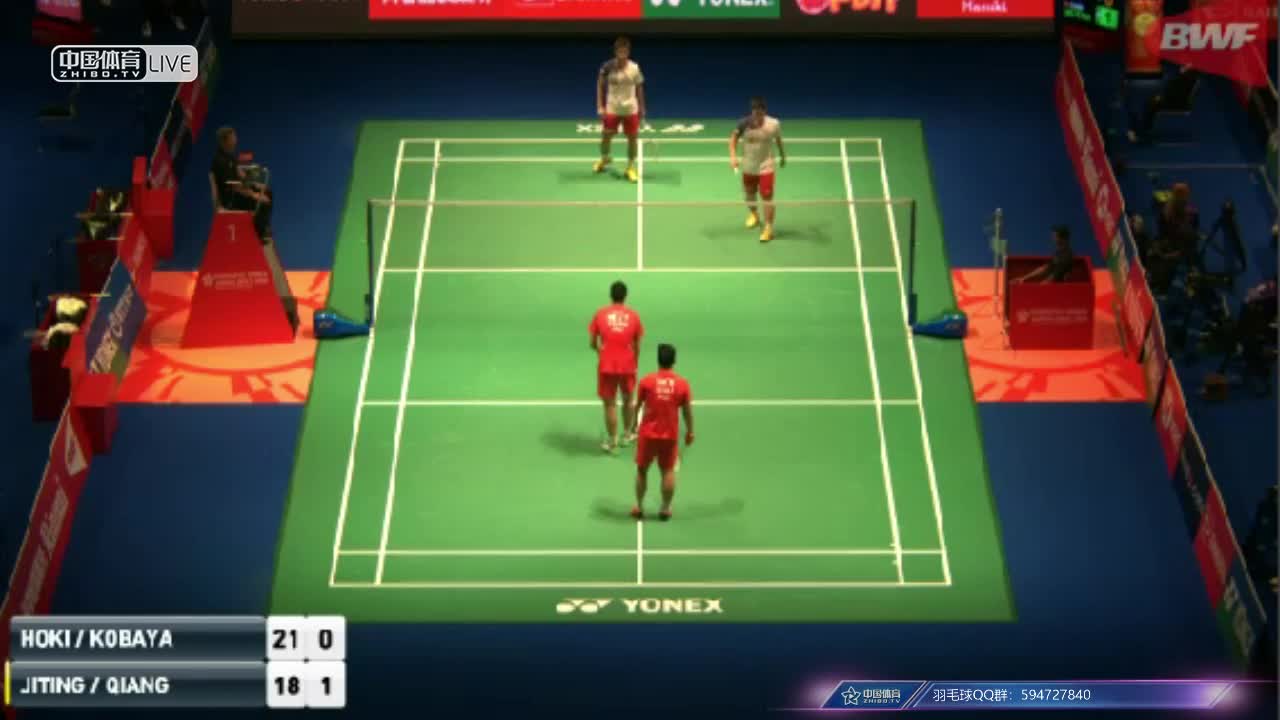 何济霆/谭强 vs 保木卓朗/小林优 2018日本公开赛 男双1/4决赛