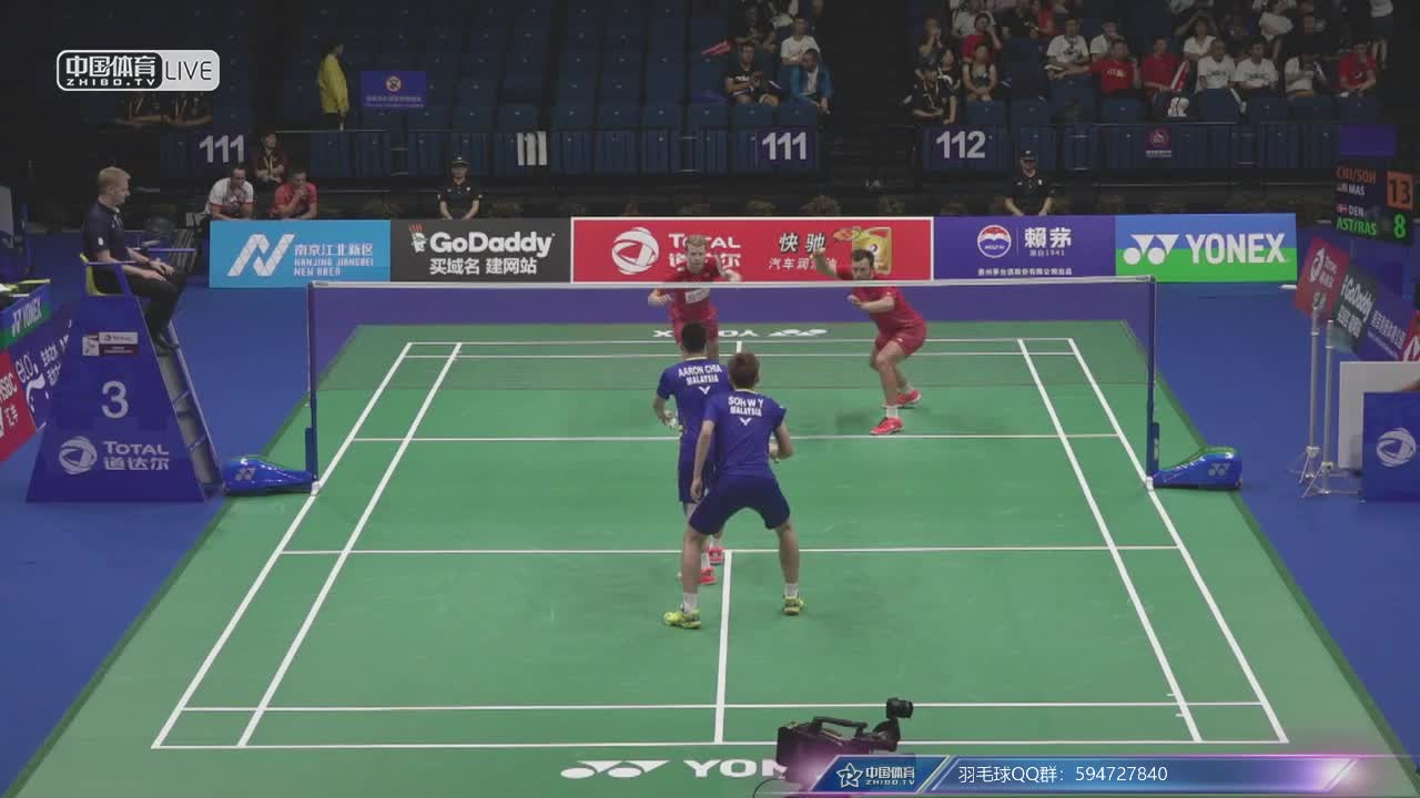 谢定峰/苏伟译 vs 阿斯楚普-索伦森/安德斯-斯考劳普 2018南京世锦赛男双1/8决赛