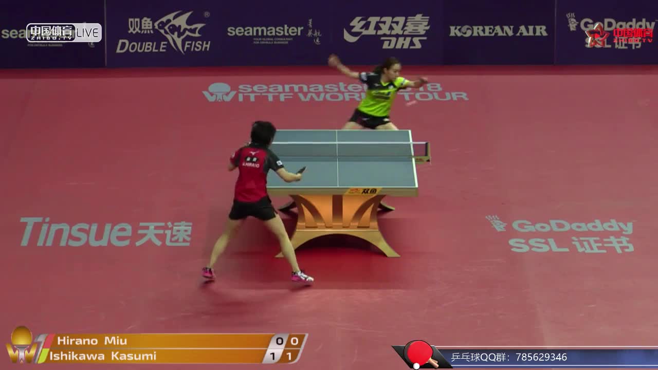 平野美宇 JPN vs 石川佳纯 JPN 女单1/8决赛  ITTF世界巡回赛总决赛