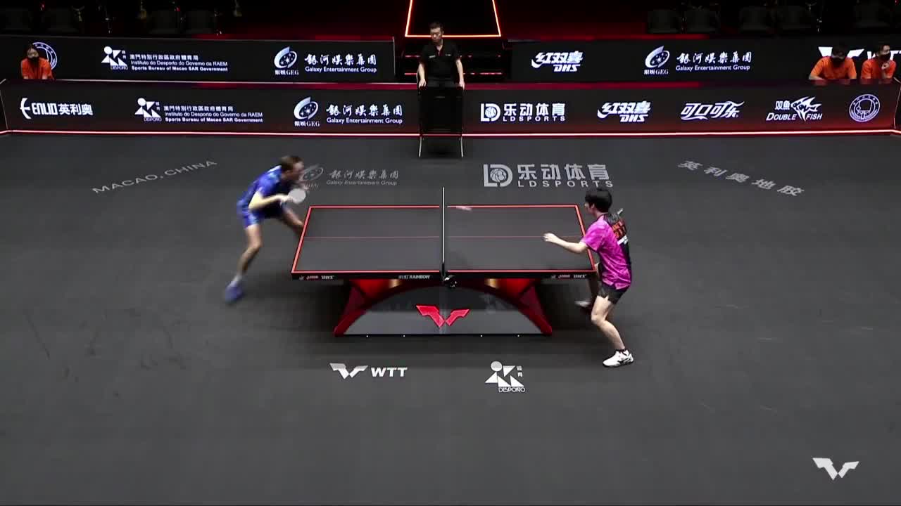 张禹珍 vs 皮切福德 WTT澳门国际乒乓球赛 男单第一轮