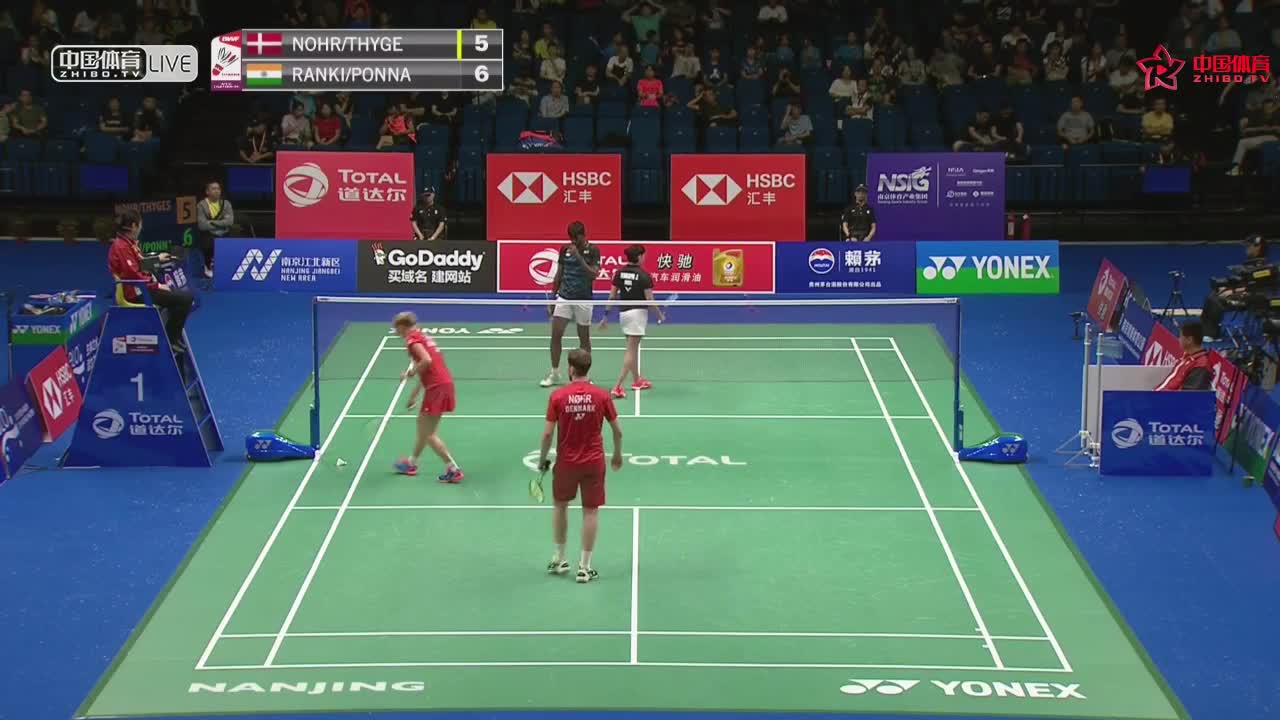 尼克拉斯/蒂格森 vs 兰基雷迪/蓬纳帕 南京世锦赛 混双第一轮
