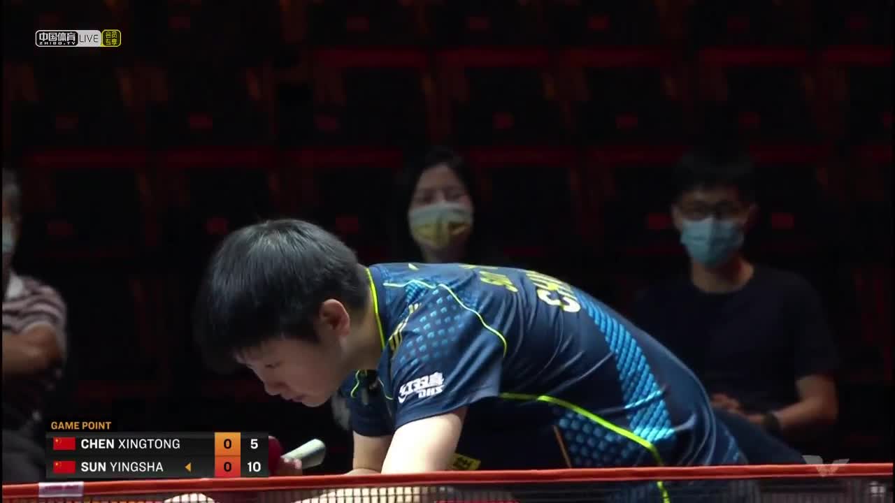 陈幸同 VS 孙颖莎  2021WTT世界杯决赛女单1/4决赛