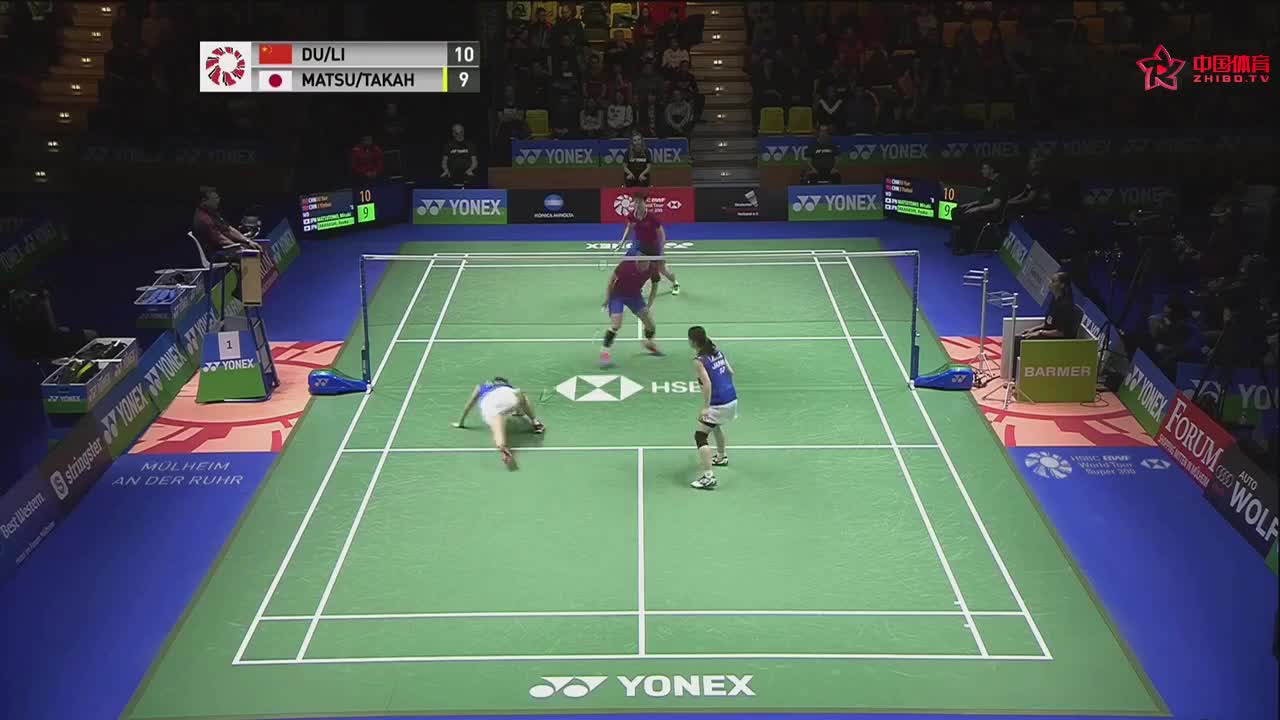 李茵晖快速拦截网前球 中国队先到11分来到局休