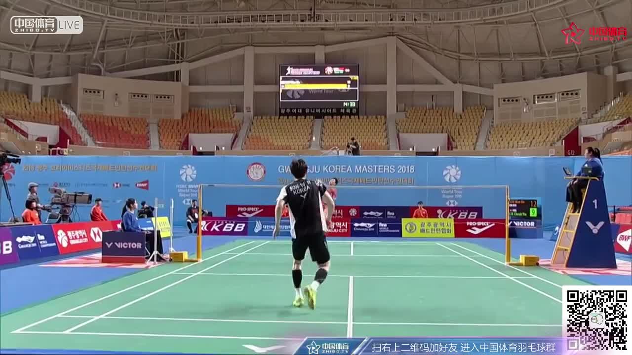 孙完虎 VS 李卓耀 2018韩国大师赛 男单半决赛
