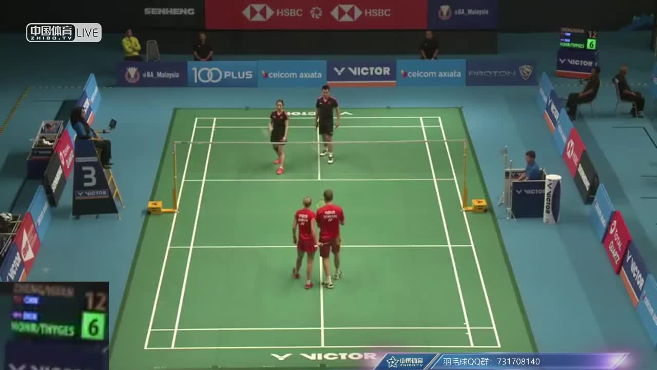 郑思维/黄雅琼 CHN vs 尼克拉斯/萨拉-蒂格森 DEN 2018马来西亚公开赛 混双1/8决赛