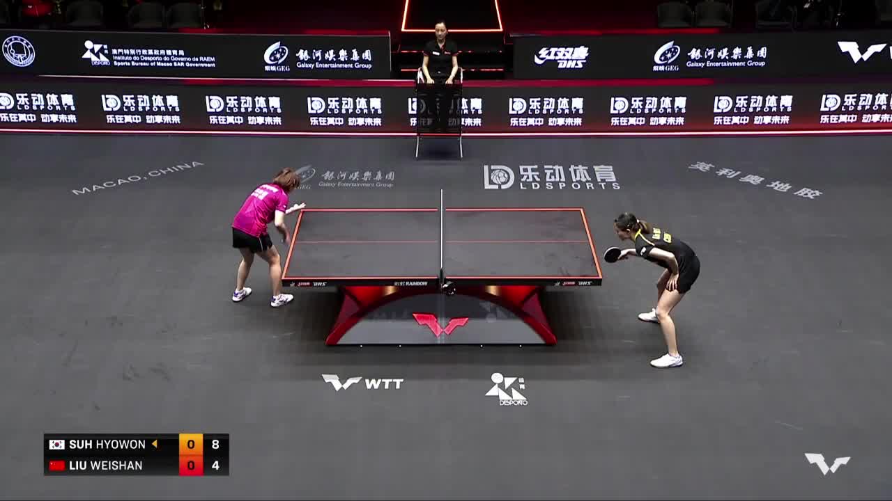 徐孝元 vs 刘炜珊 WTT澳门国际乒乓球赛 女单第一轮
